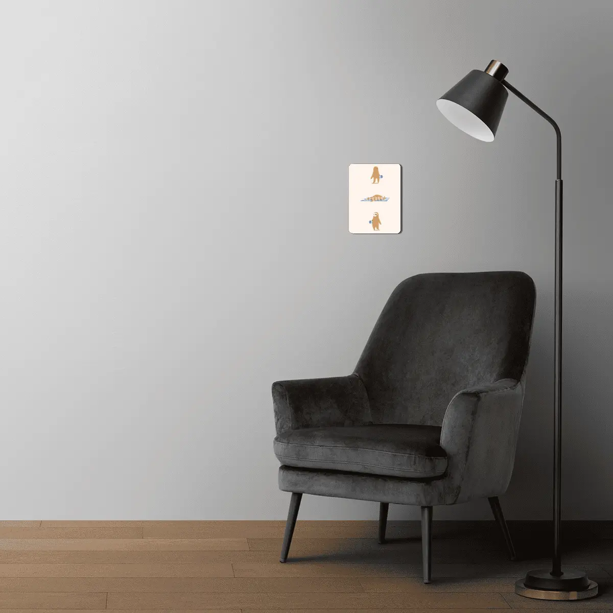 Sloth Tan Lines MDF Tablo