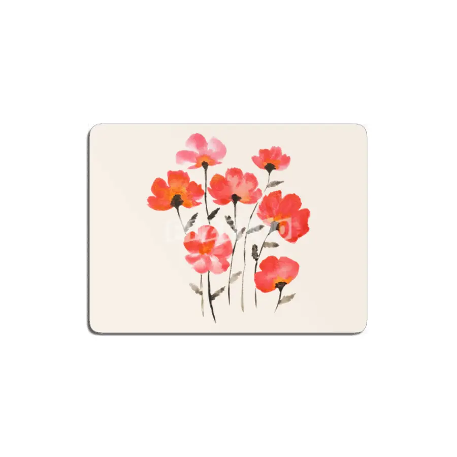 Poppy Flowers MDF Tablo