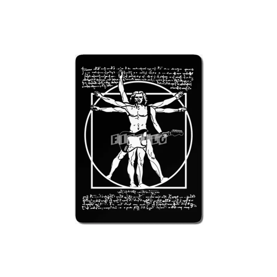 Da Vinci Guitar - Vitruvian Man Guitarist MDF Tablo