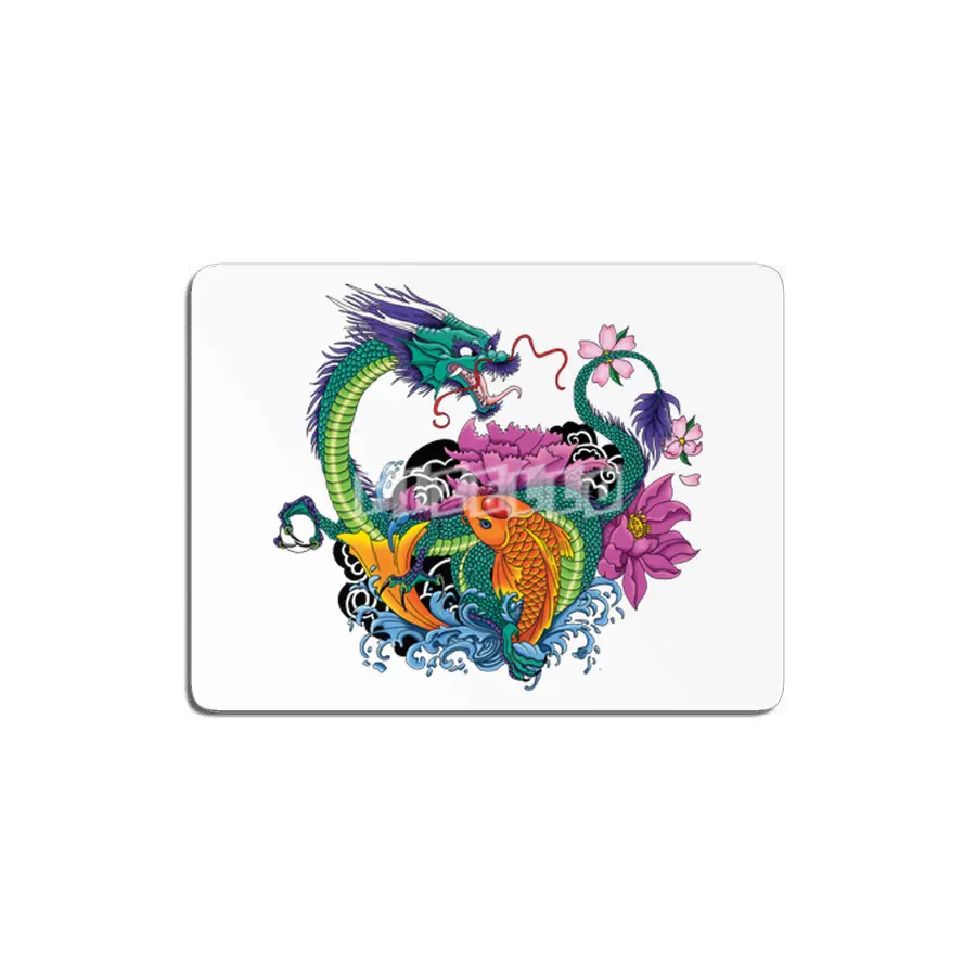 Water Dragon and Koi MDF Tablo