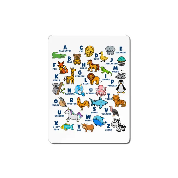 Alphabet Animal ABCs Learning MDF Tablo