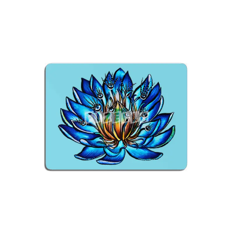 Blue Lily Flower Monster With Weird Eyes MDF Tablo