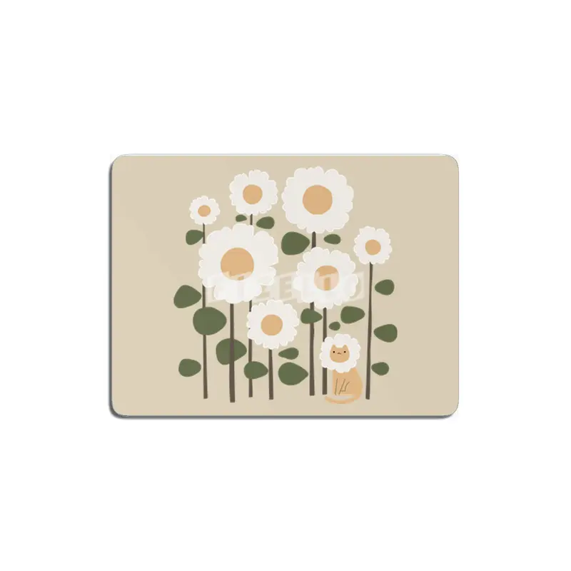 Cat and Plant 6: Flower cat MDF Tablo