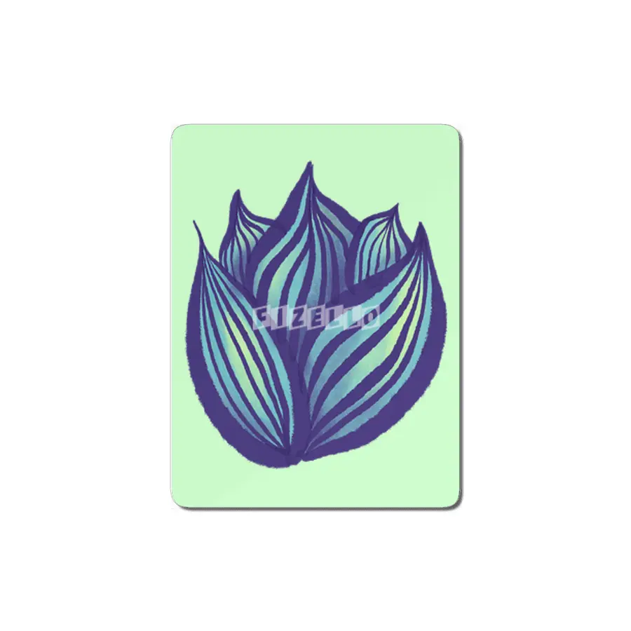 Abstract Flower Floral Decorative Art In Purple And Blue MDF Tablo