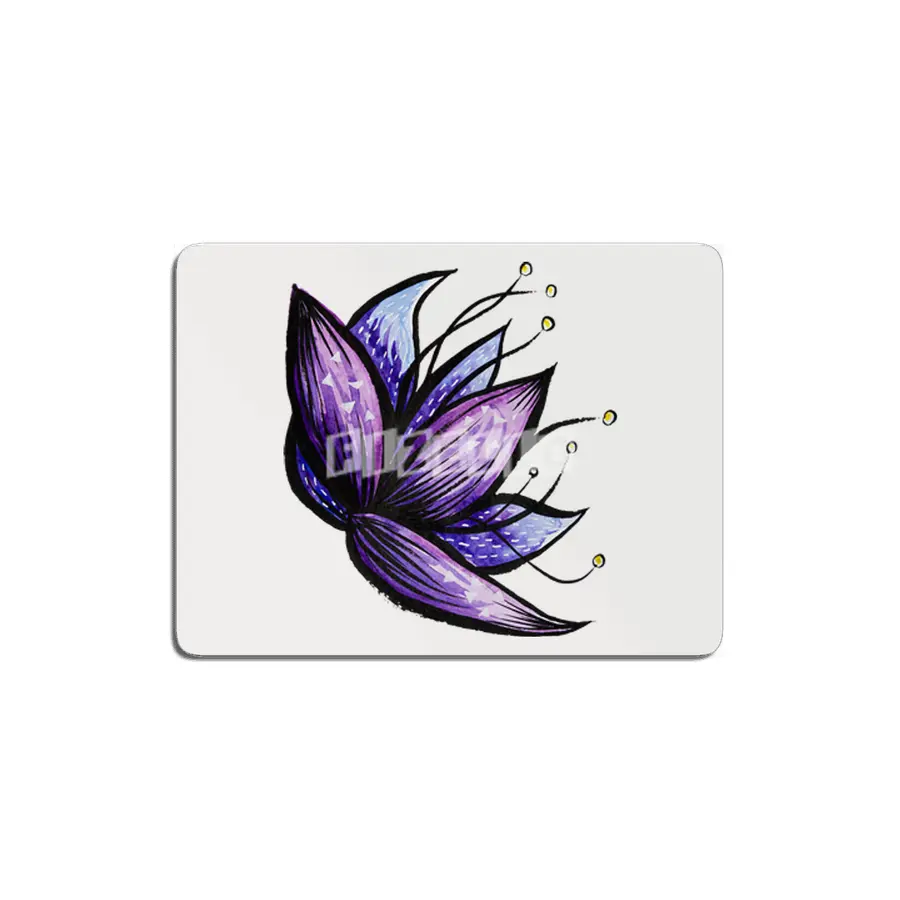 Abstract Flower Ink Watercolor Drawing MDF Tablo