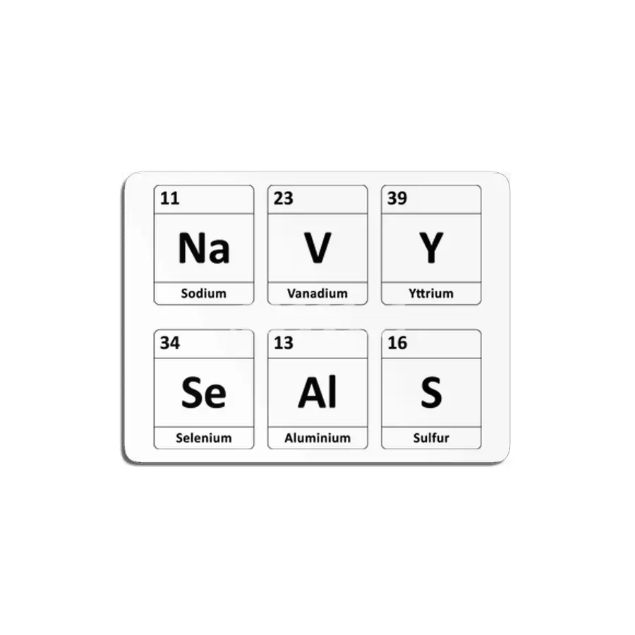 Navy SEALs Periodic Table Elements MDF Tablo