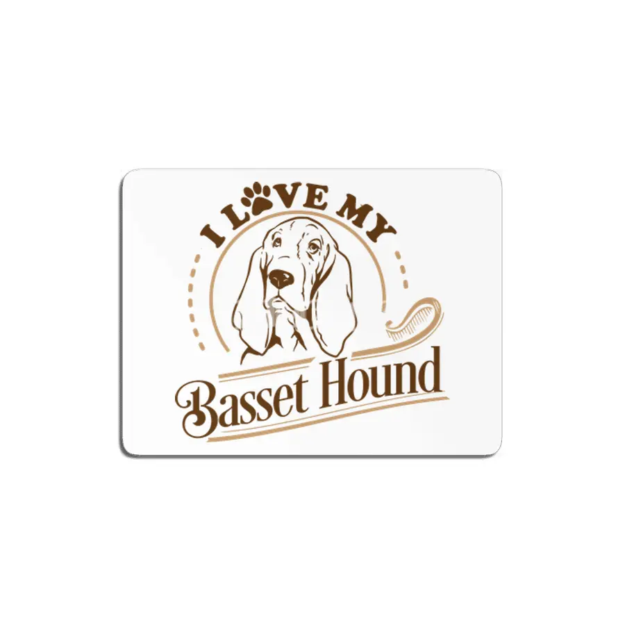 I Love My Basset MDF Tablo
