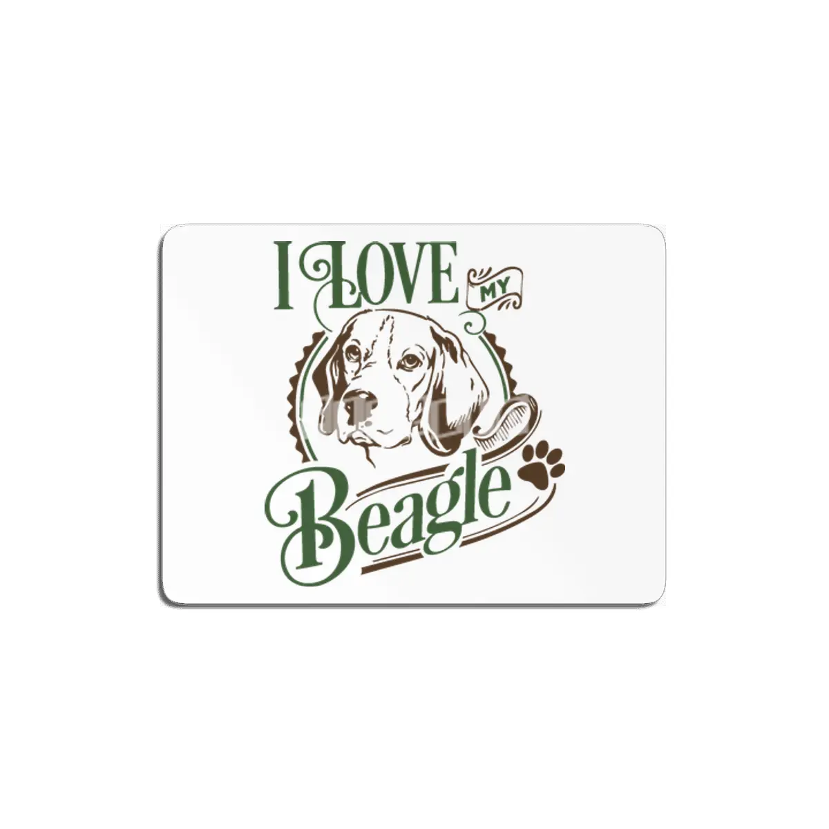 I Love My Beagle MDF Tablo
