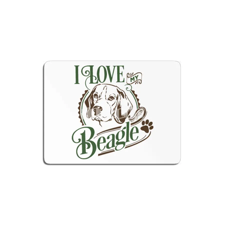 I Love My Beagle MDF Tablo