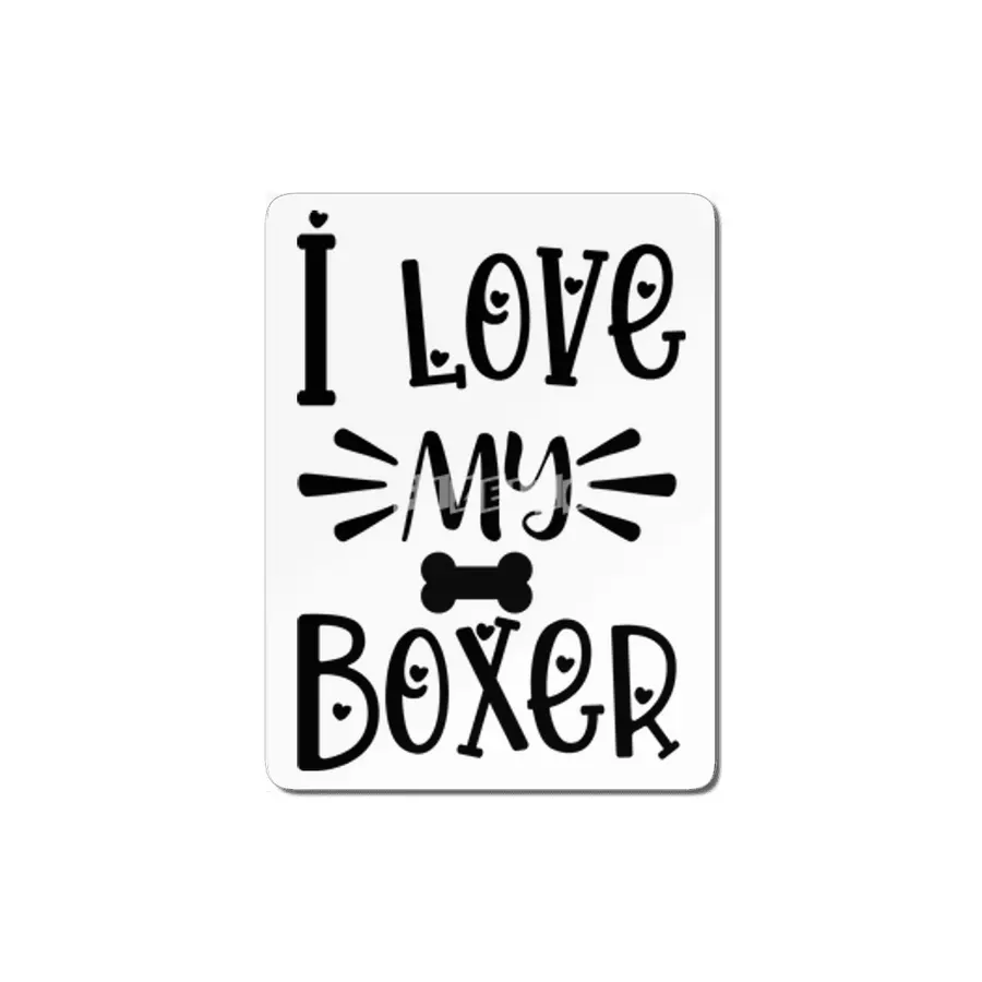 I Love My Boxer MDF Tablo