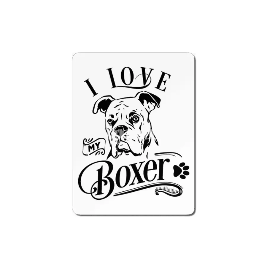I Love My Boxer MDF Tablo