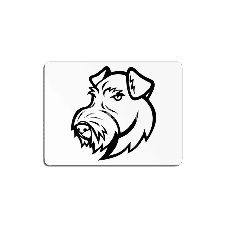 Airedale Terrier Head MDF Tablo