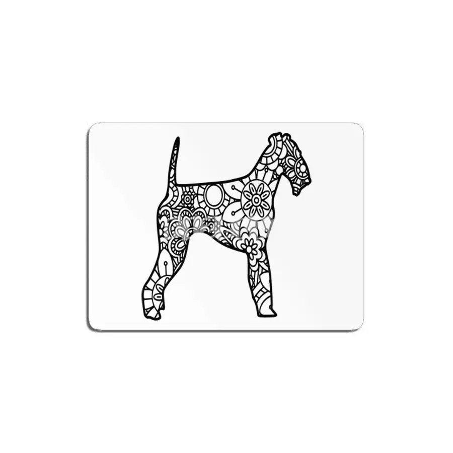 Airedale Terrier Mandala Zentangle MDF Tablo
