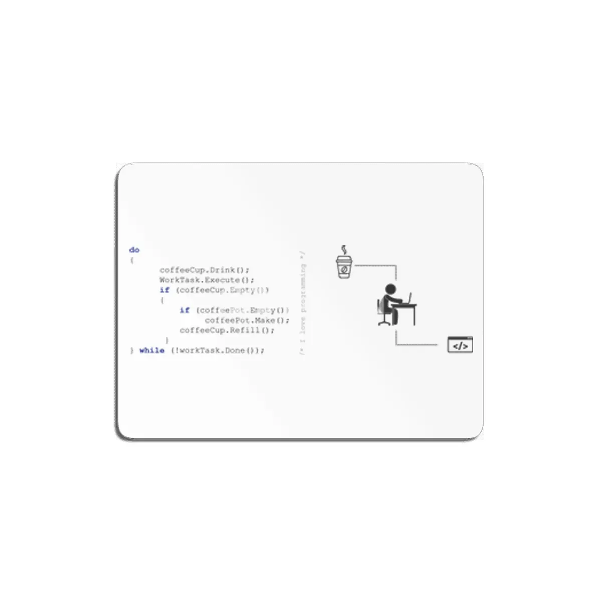 Mugs for Genius Programmer MDF Tablo