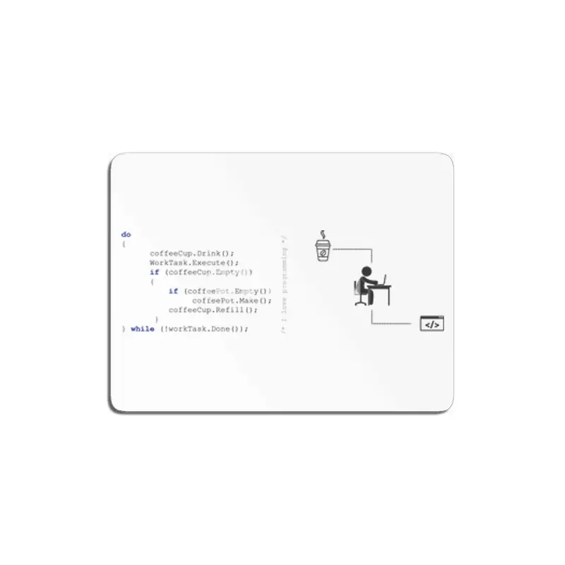 Mugs for Genius Programmer MDF Tablo