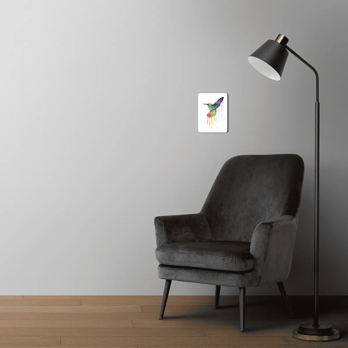 Rainbow Hummingbird MDF Tablo