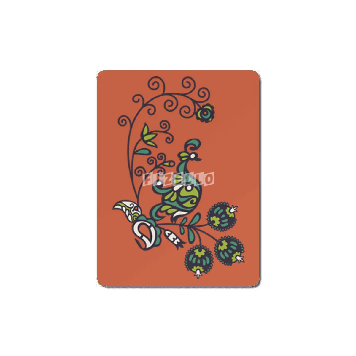 Suzani bird and flowers MDF Tablo