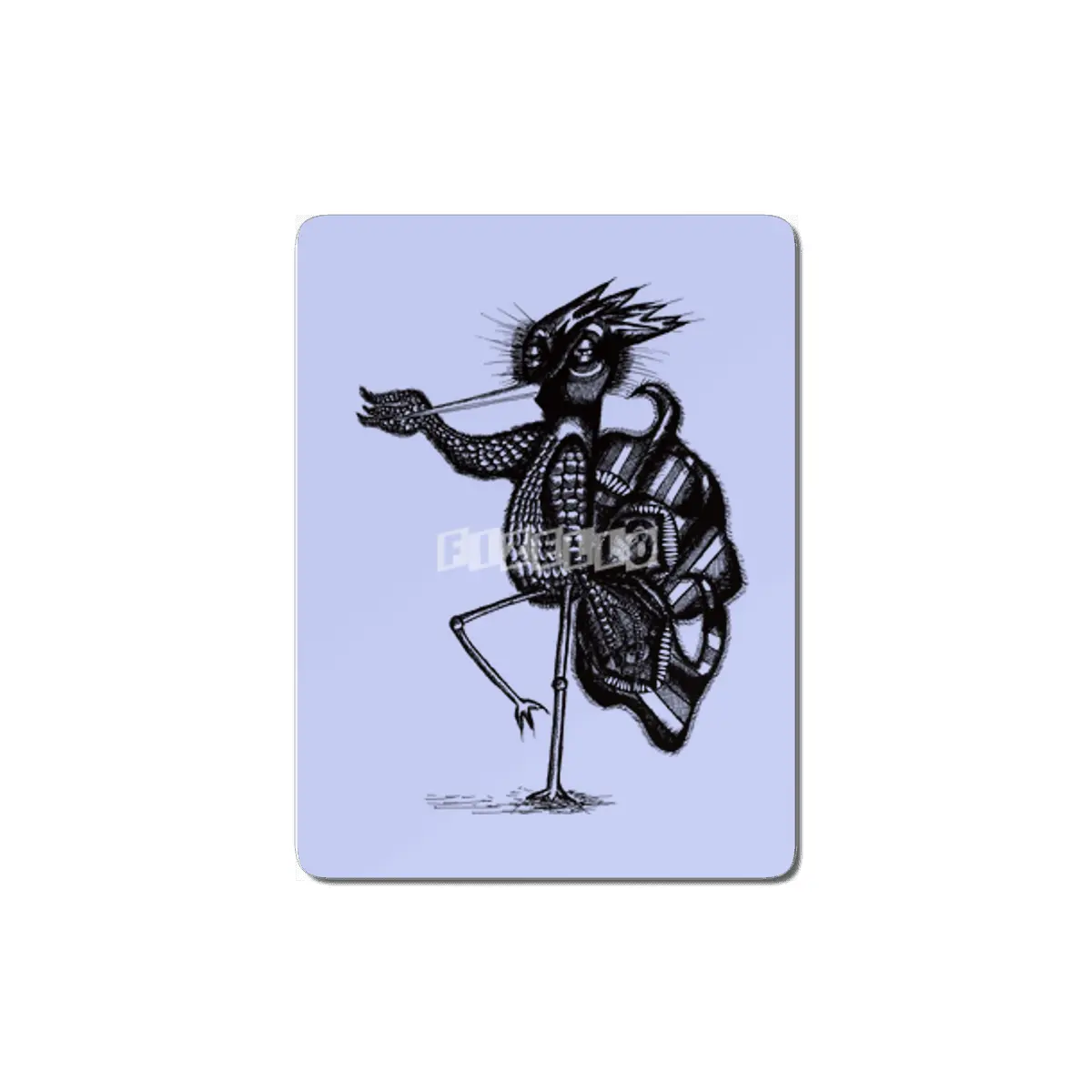Bird in Heron Pose MDF Tablo
