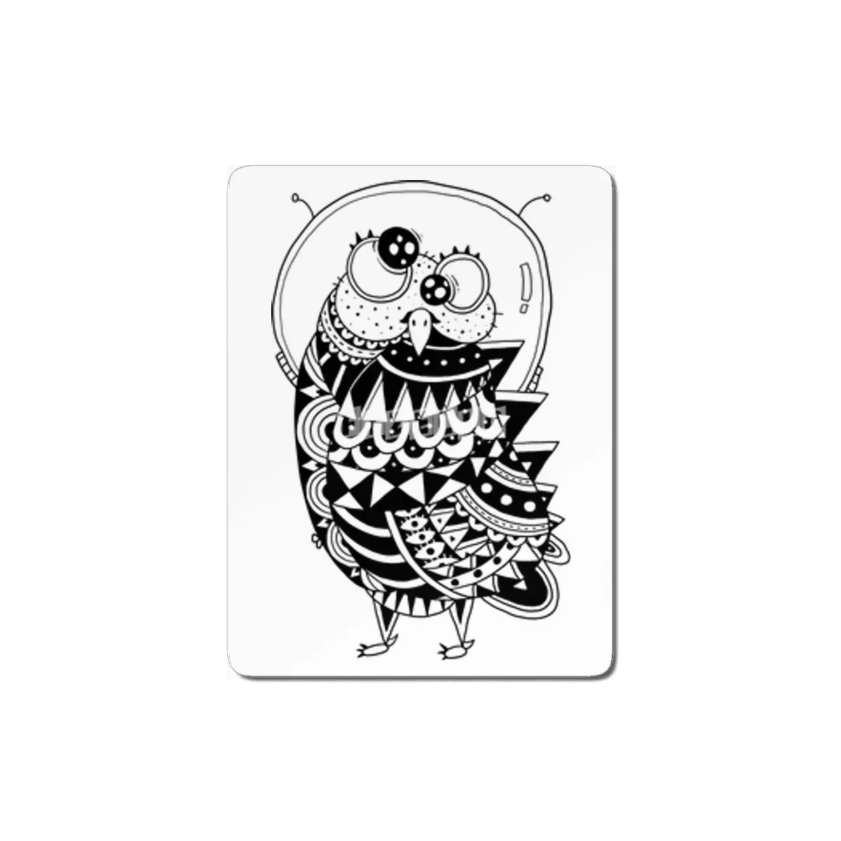 Owl Spaceman MDF Tablo