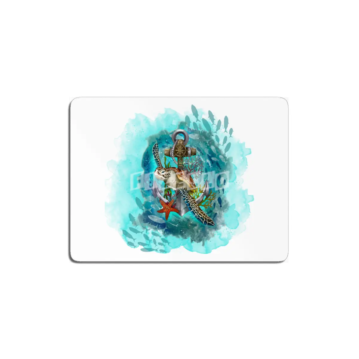 Turtle and Sea MDF Tablo
