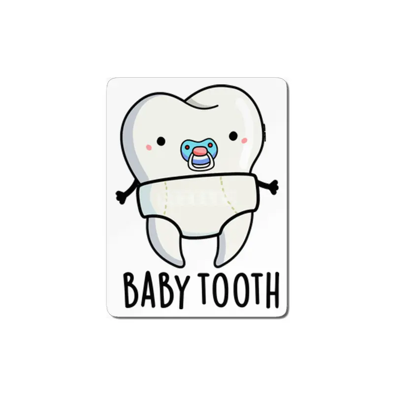 Baby Tooth Cute Dental Pun MDF Tablo