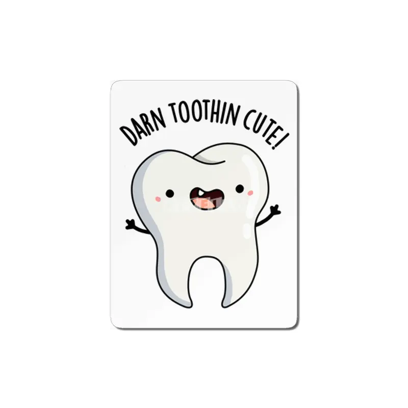 Darn Tooth-in Cute Funny Tooth Pun MDF Tablo