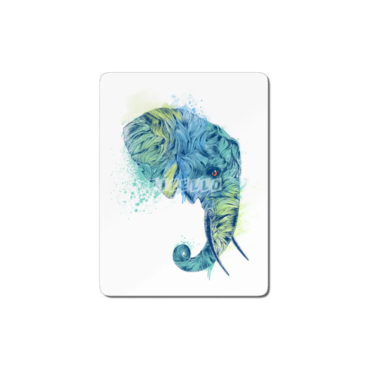 Colorful Elephant Portrait MDF Tablo