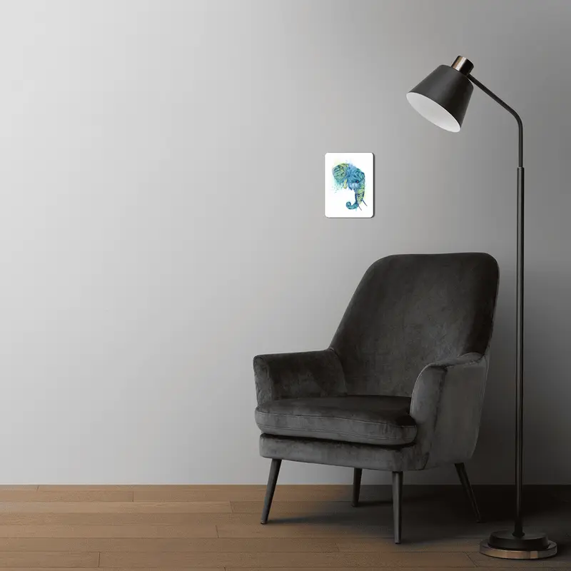 Colorful Elephant Portrait MDF Tablo