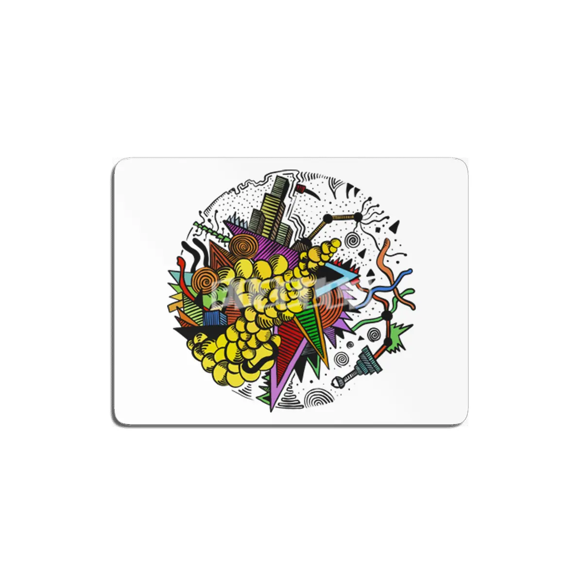 Colorful Circle MDF Tablo