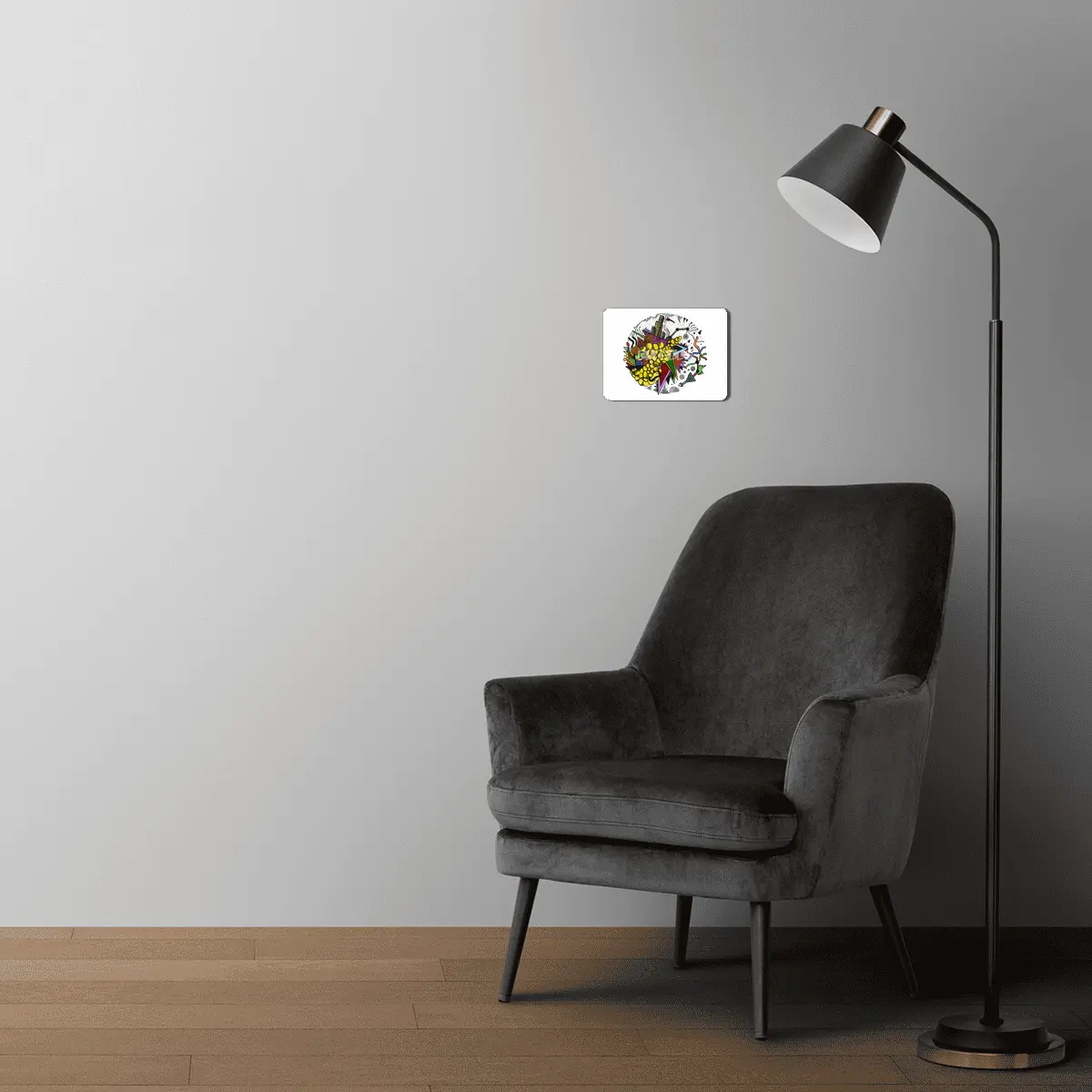 Colorful Circle MDF Tablo