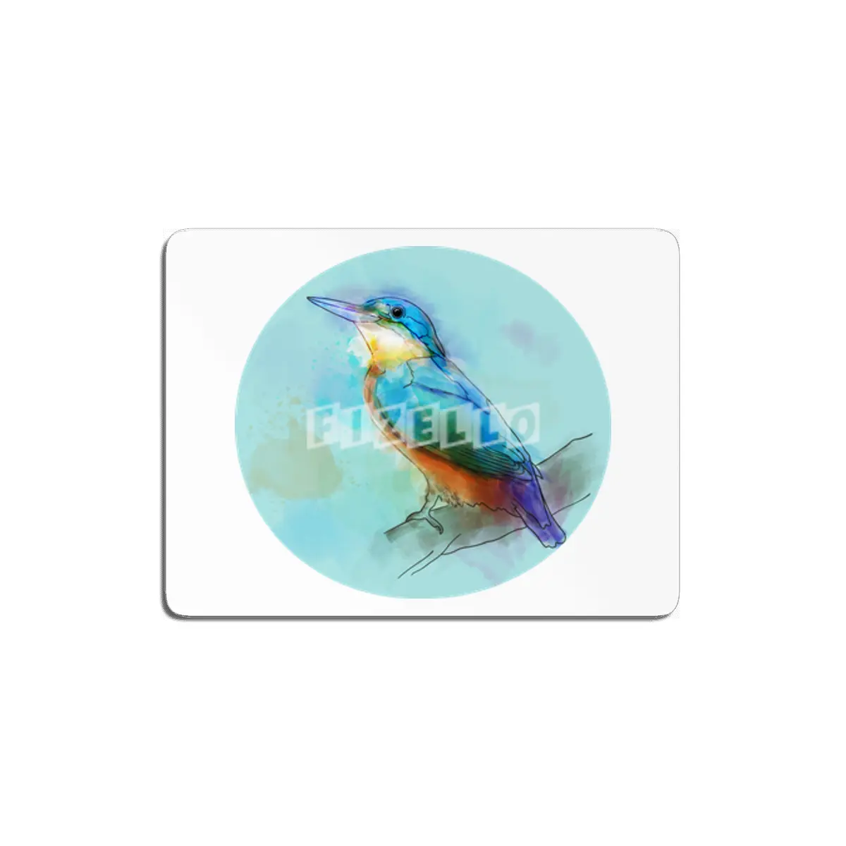 Colorful Kingfish bird MDF Tablo