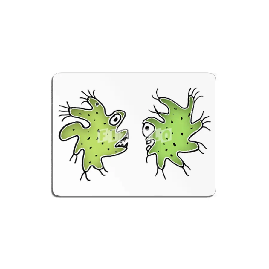 Bacterias couple sketchy drawing MDF Tablo