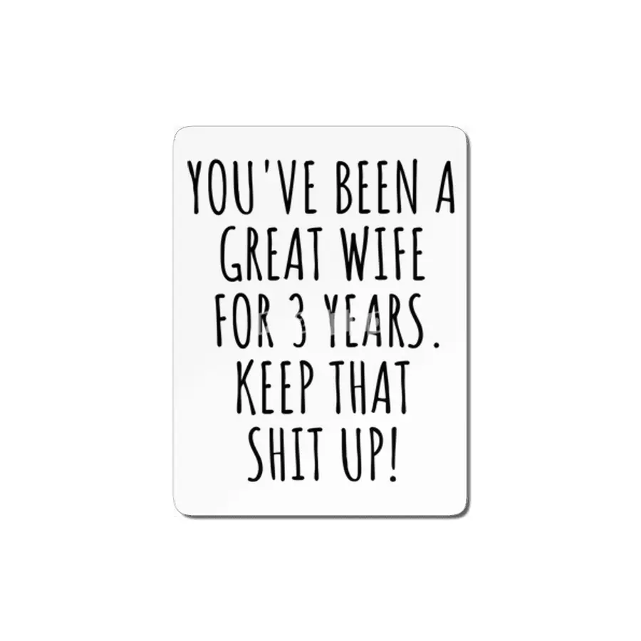 3 Years Anniversary Wife Funny Gift for 3rd Wedding Relationship Couple Marriage MDF Tablo