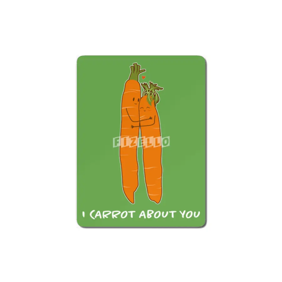 carrot love Couple matching look vegetarian Valentine's Day Easter MDF Tablo