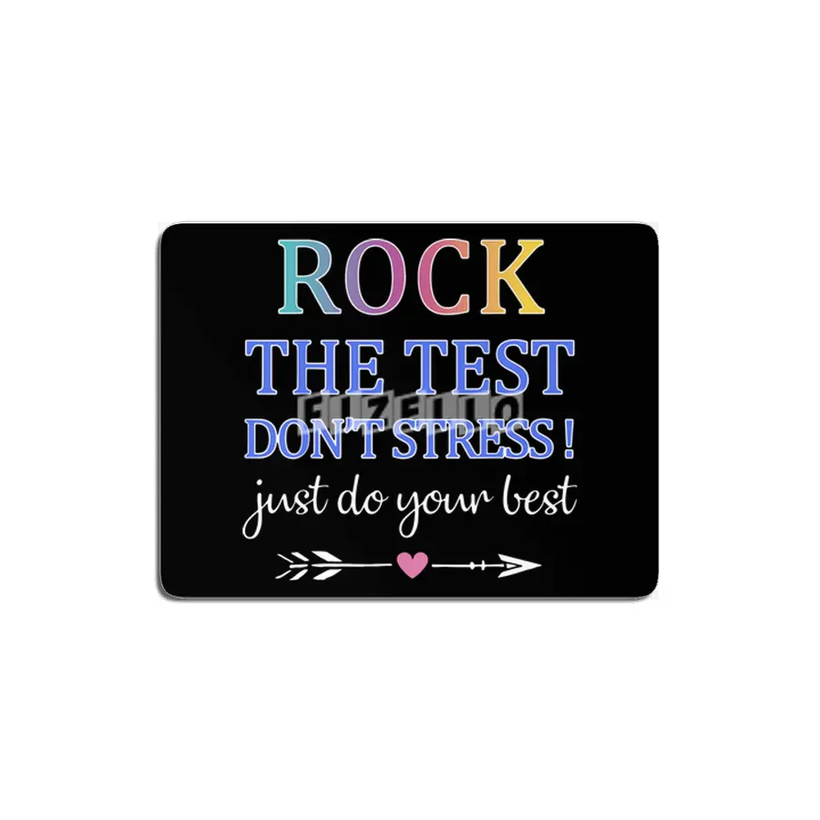 rock the test the best dont stress just do your best rock teacher MDF Tablo