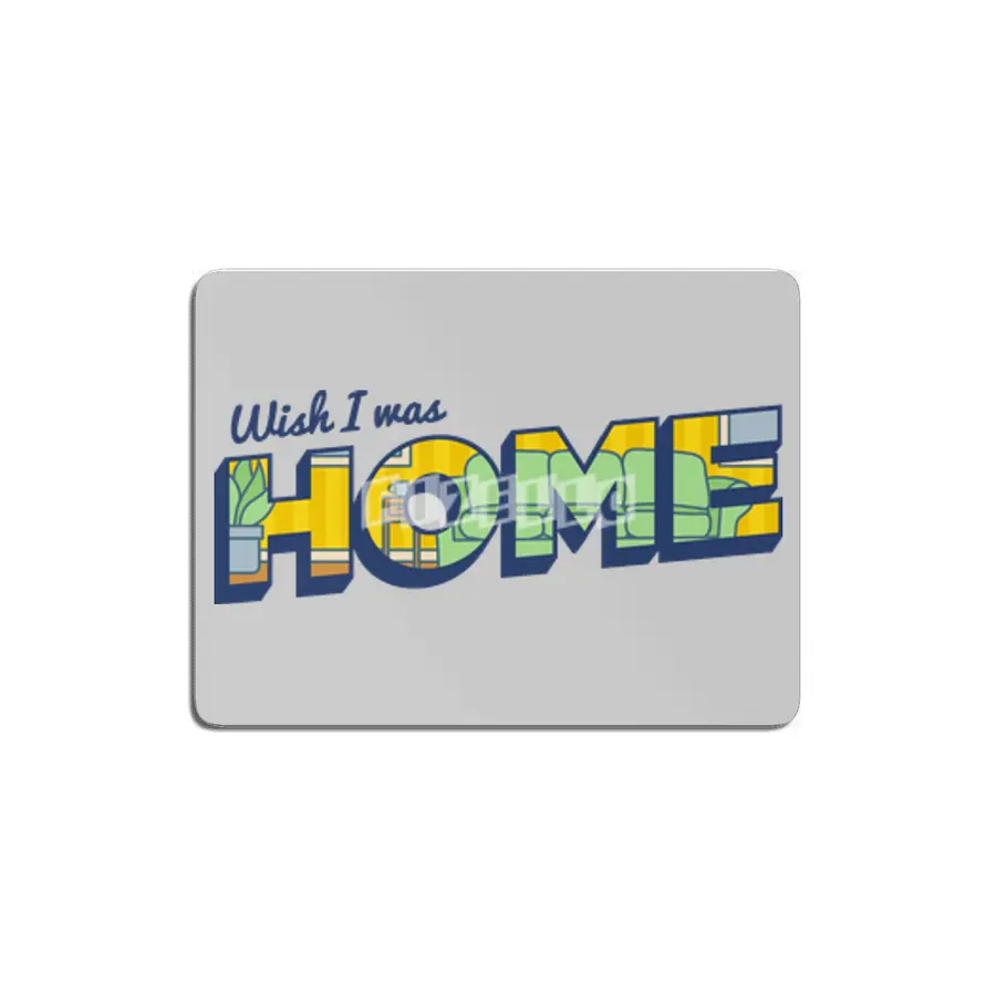 Wish I Was Home Postcard MDF Tablo