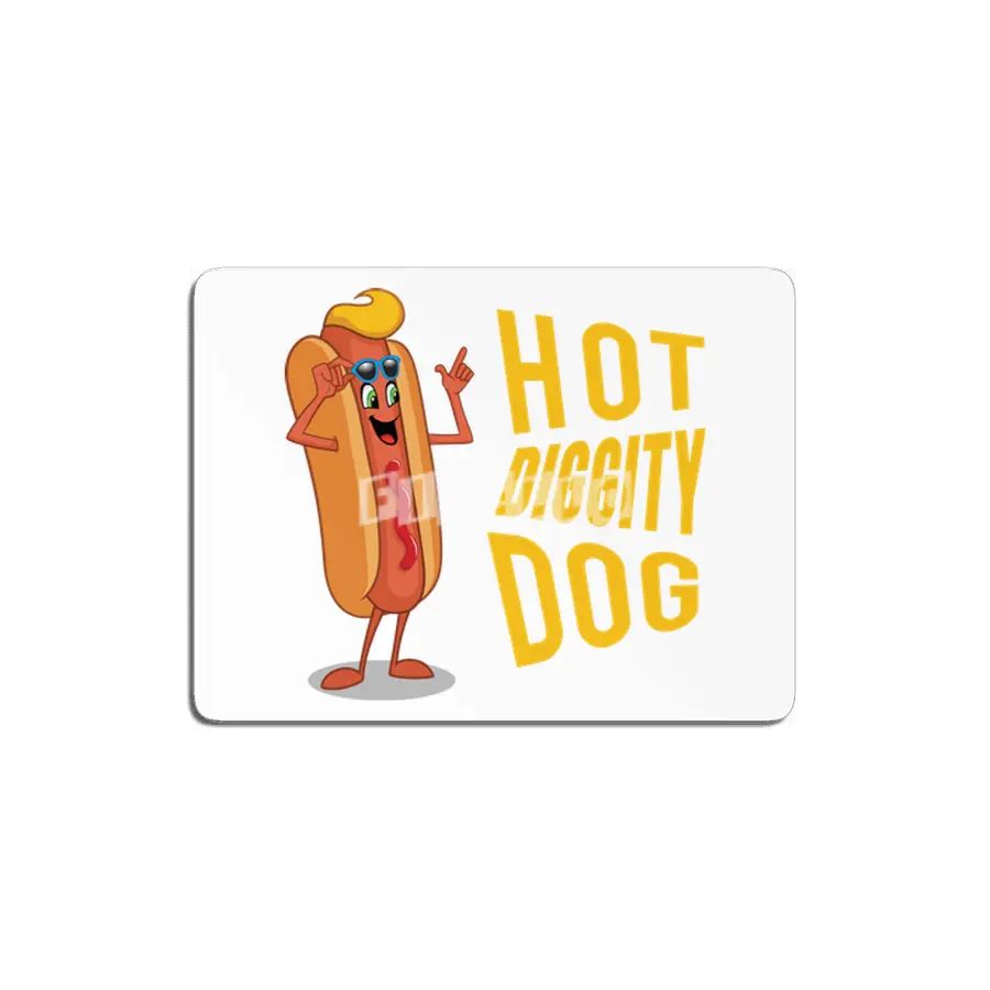 Hot Diggity Dog Yellow MDF Tablo