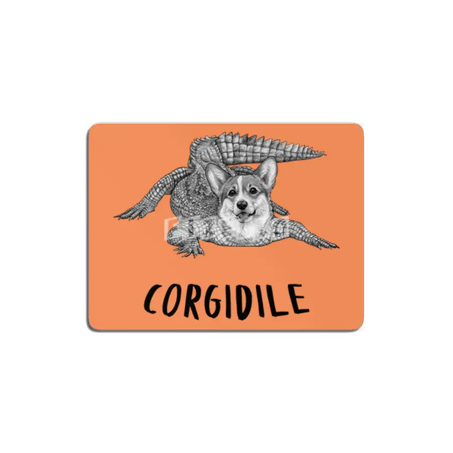 Corgidile | Corgi + Crocodile Hybrid Animal MDF Tablo