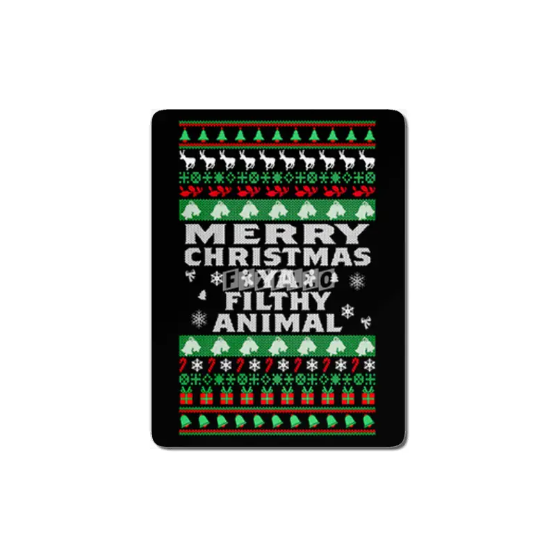 Merry Christmas Ya Filthy Animal Ugly Christmas Sweater MDF Tablo