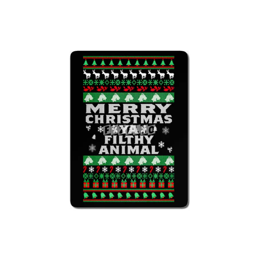 Merry Christmas Ya Filthy Animal Ugly Christmas Sweater MDF Tablo