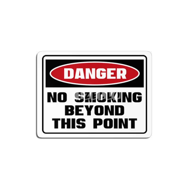 Safety First DANGER! NO SMOKING BEYOND THIS POINT by Danger!Danger!™ MDF Tablo
