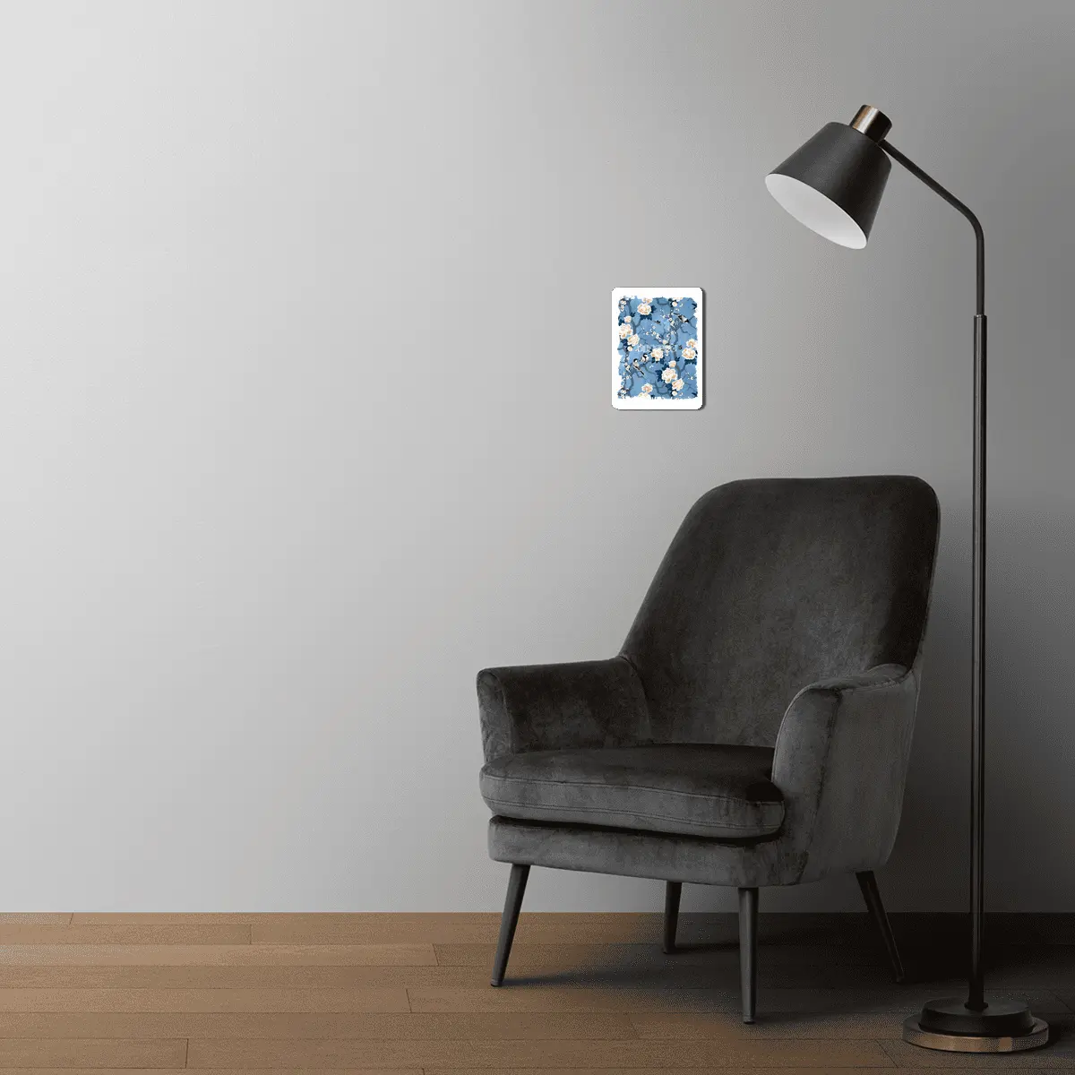 Chinoiserie birds classic blue MDF Tablo