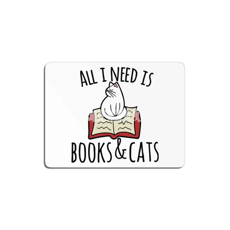 All I need is books and cats MDF Tablo