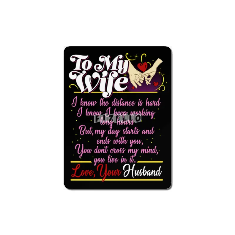 To My Wife I Know The Distance Is Hard Mug MDF Tablo
