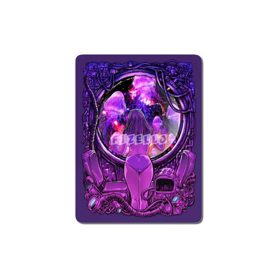 A girl in purple room MDF Tablo