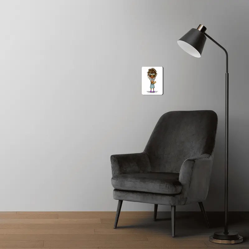 A Girl and Her Cat MDF Tablo