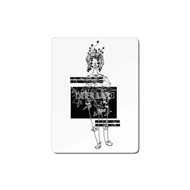 A girl of corners and pointy ends MDF Tablo