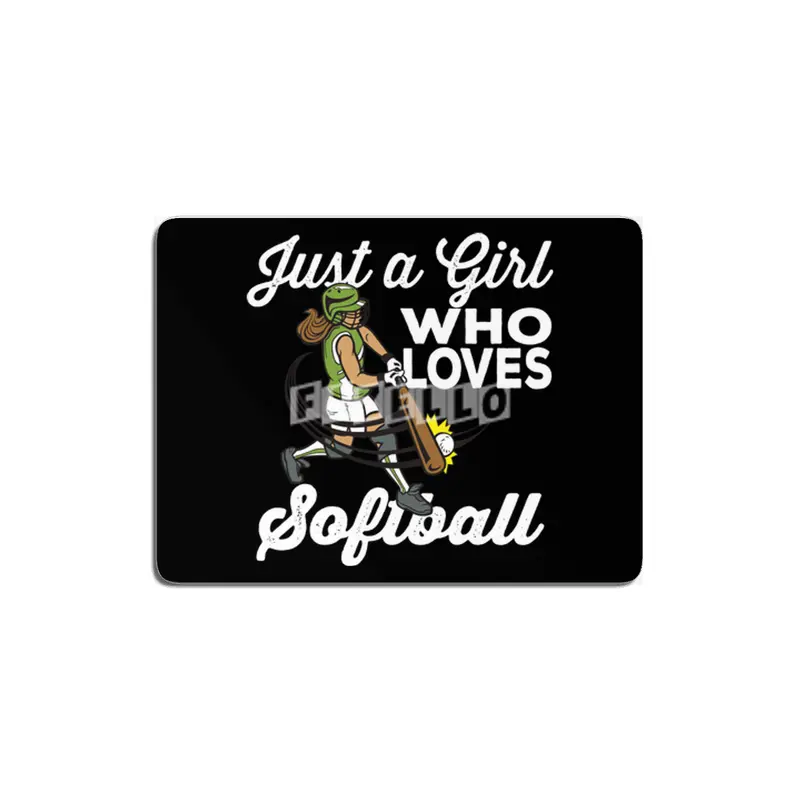 Just a Girl Who Loves Softball Sport Fan MDF Tablo