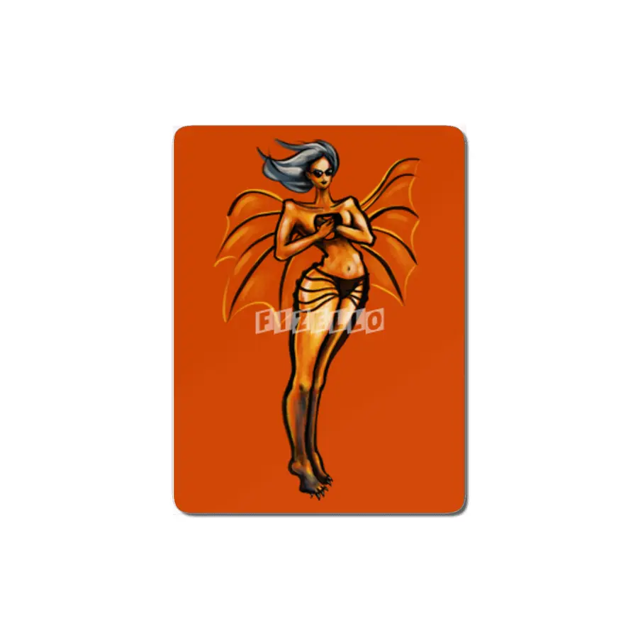 Cool Demon Girl With Wings And Sunglasses MDF Tablo