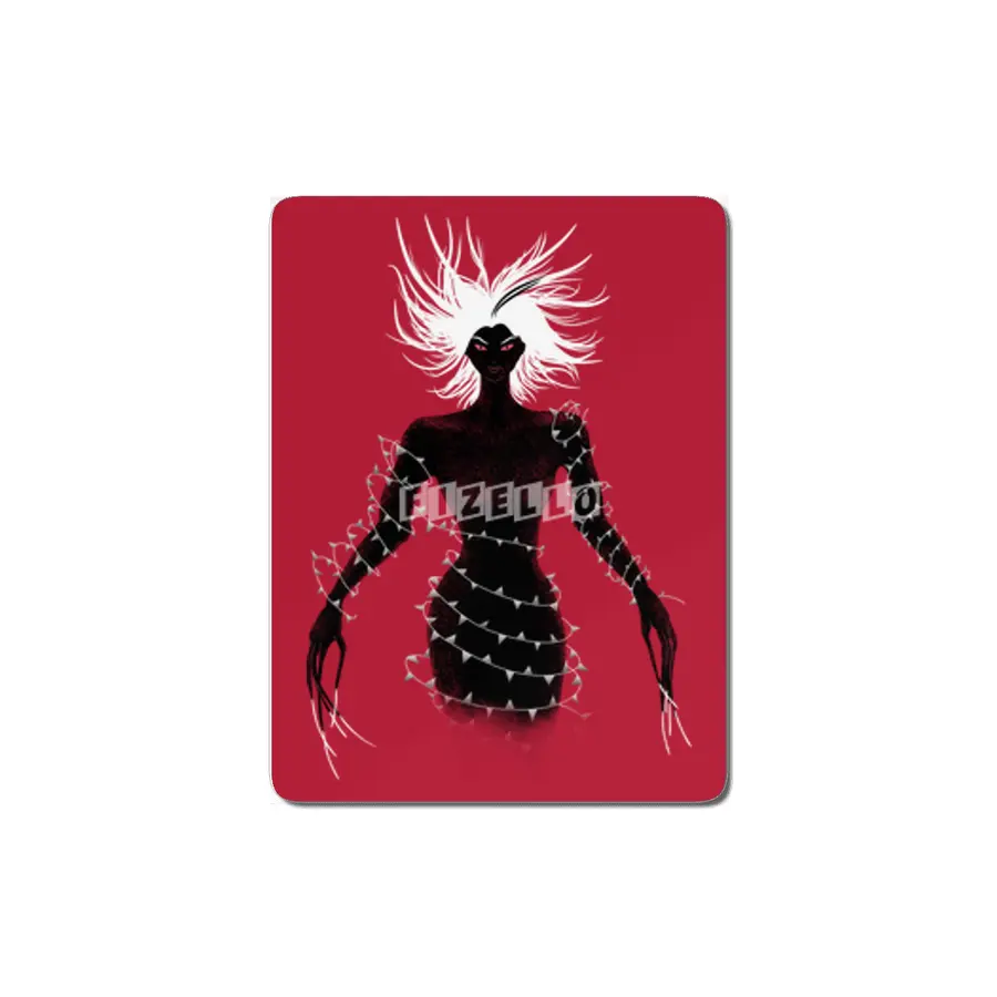 Creepy Demon Girl In Dress Of Glass MDF Tablo